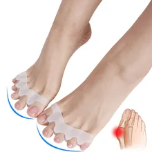 2 предмета; силиконовый корректор 1 пара Силиконовый разделитель для пальцев ног ортопедические стельки носилки выровнять правильный бандаж на палец выпрямитель
