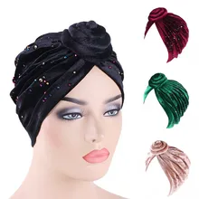 Turban czapki dla kobiet kapelusz po chemioterapii islamska chusta kapelusz kolorowe kryształy górskie kobieta pałąk turbany czapka muzułmańska chemioterapia Cap tanie tanio CN (pochodzenie) POLIESTER WOMEN Adult Bandany moda YS969