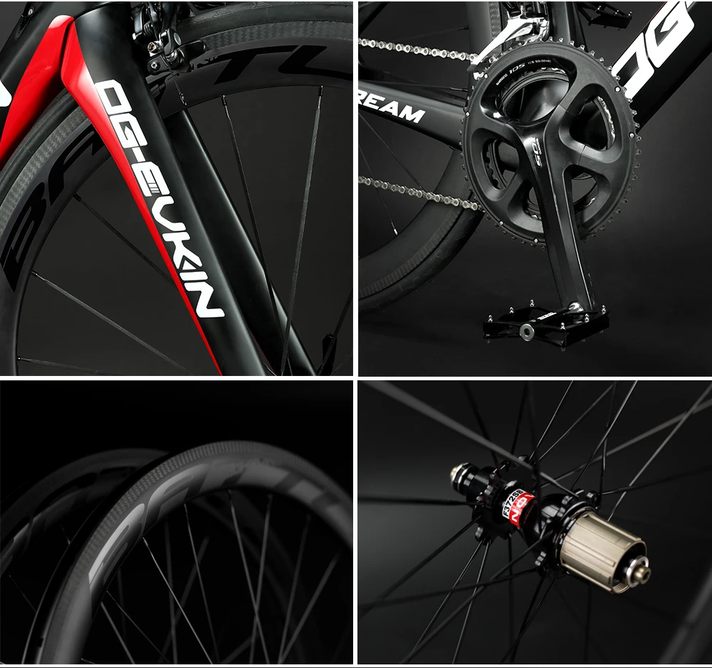Best OG-EVKIN CB-024 Carbon Complete Road Racing Bike Bicycles Light Weight 22 Speed 700C BICICLETA Ciclismo With Shiman0 105 12
