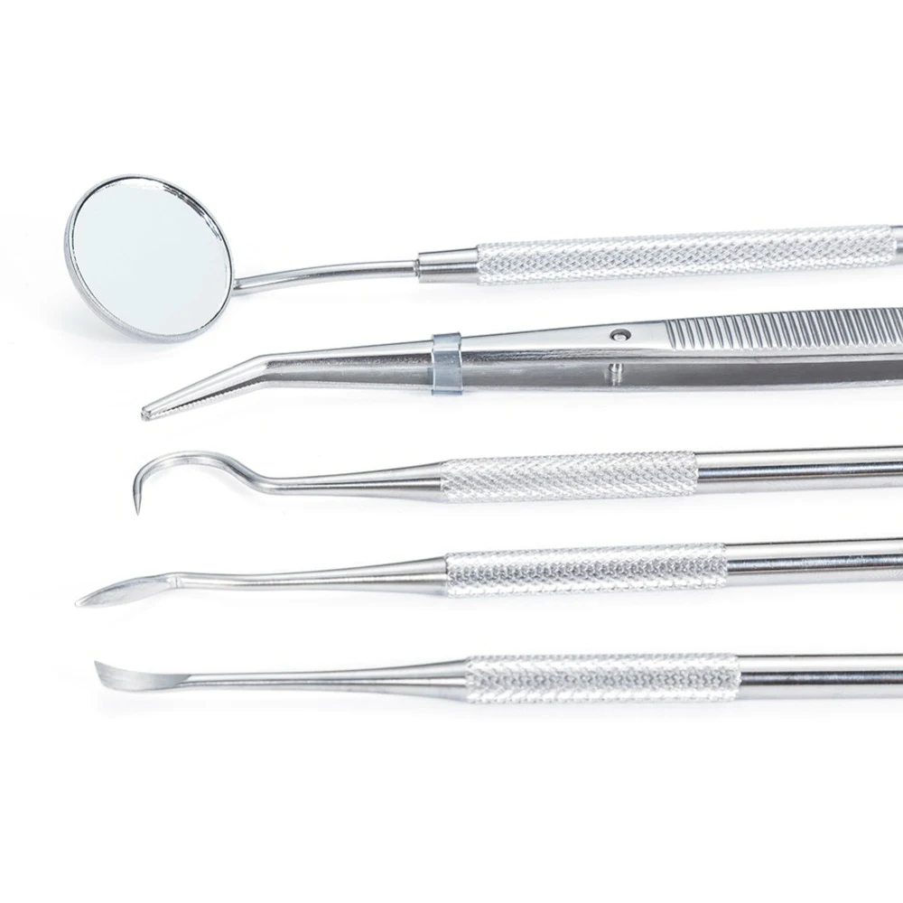 5 шт. зубные инструменты из нержавеющей стали набор зубных инструментов инструмент для удаления зубного камня рот зеркало зубные Стоматологические инструменты инструмент для удаления зубного камня для личного использования