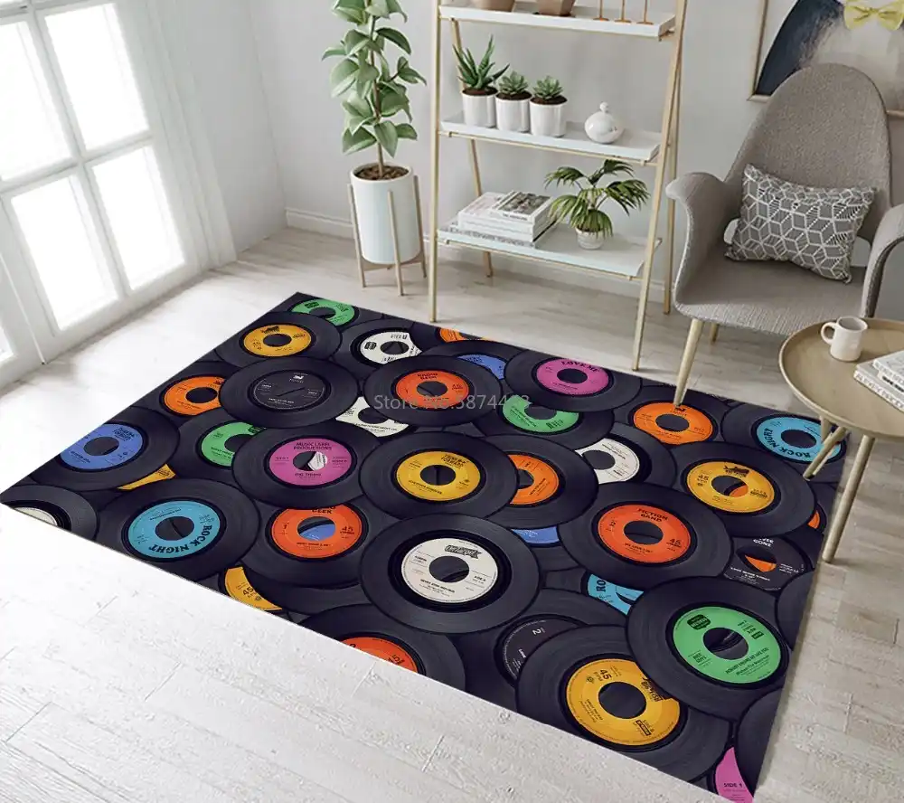 Funny Vinyl Records Rugs And Carpets For Kids Baby Home Living Room Non Slip Bedroom Hallway Yoga Kitchen Door Floor Bath Mats Aliexpress