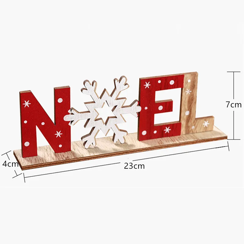 Noel снежные рождественские деревянные украшения с буквами Рождественский новогодний декор деревянные рождественские украшения для домашнего стола Noel Decoracion Xmas