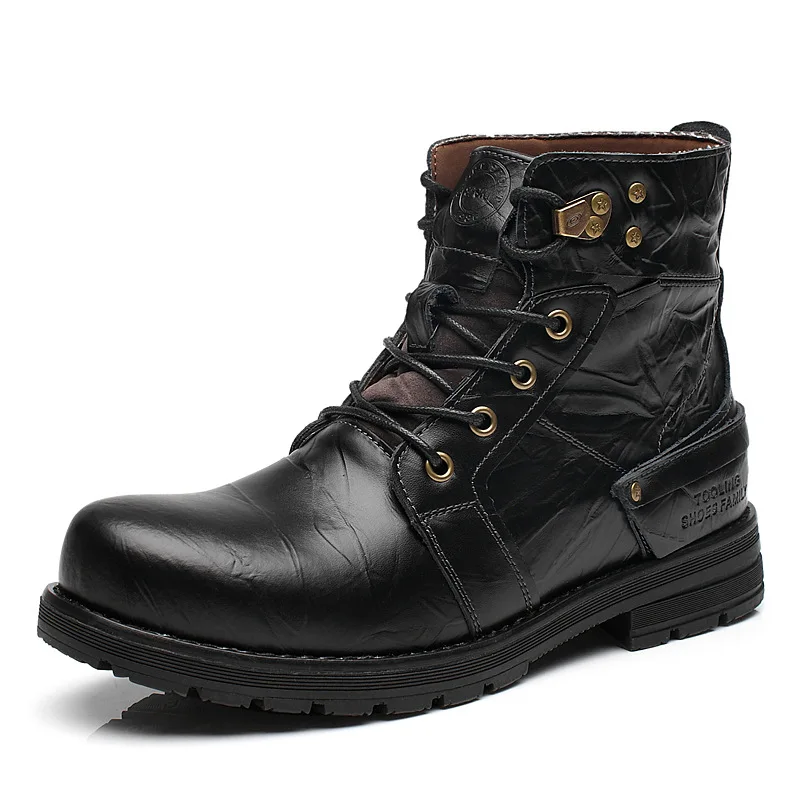 

Winter New Style MEN'S SHOES plus Velvet England Martin Boots Men's Casual Trend Snow Boots