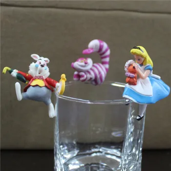 

24piece/lot 3-4cm Alice and cat PVC Action figure toys collection Adorable Collectible Model with color packing