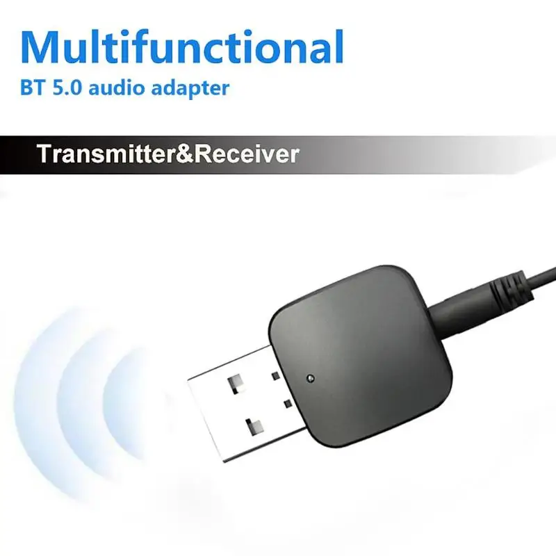 ALLOYSEED KN324 Bluetooth 5,0 мини соединение через usb и беспроводное, через Bluetooth передатчик приемник адаптер с 3,5 мм аудио кабель для автомобиля ПК ТВ ноутбука