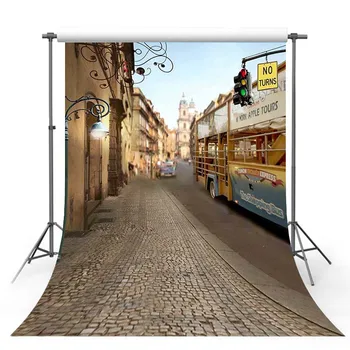 

TAIBO Vinyl Background Photography Street Bus Background Scene Photo Studio Backdrop Photocall