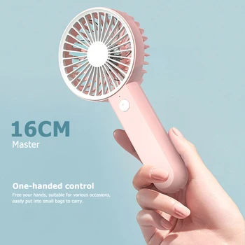 

Summer Mini Cooler Handheld USB Portable Fan USB Rechargeable Folding Fan Travel Outdoor Home Office Quiet Collapsible Desk Fans