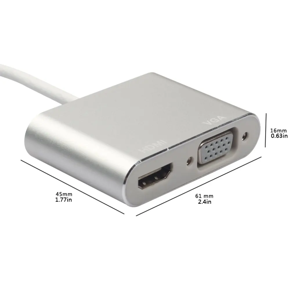 2 в 1 USB 3,0 USB2.0 к HDMI адаптер 4K HD 1080P type-C к HDMI/VGA аудио-видео кабель конвертер для ноутбука Macbook компьютер