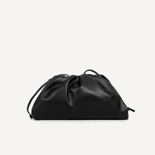 Роскошные женские сумки, дизайнерские мягкие кожаные сумки на плечо, модные клатчи, ретро большие сумки с рюшами