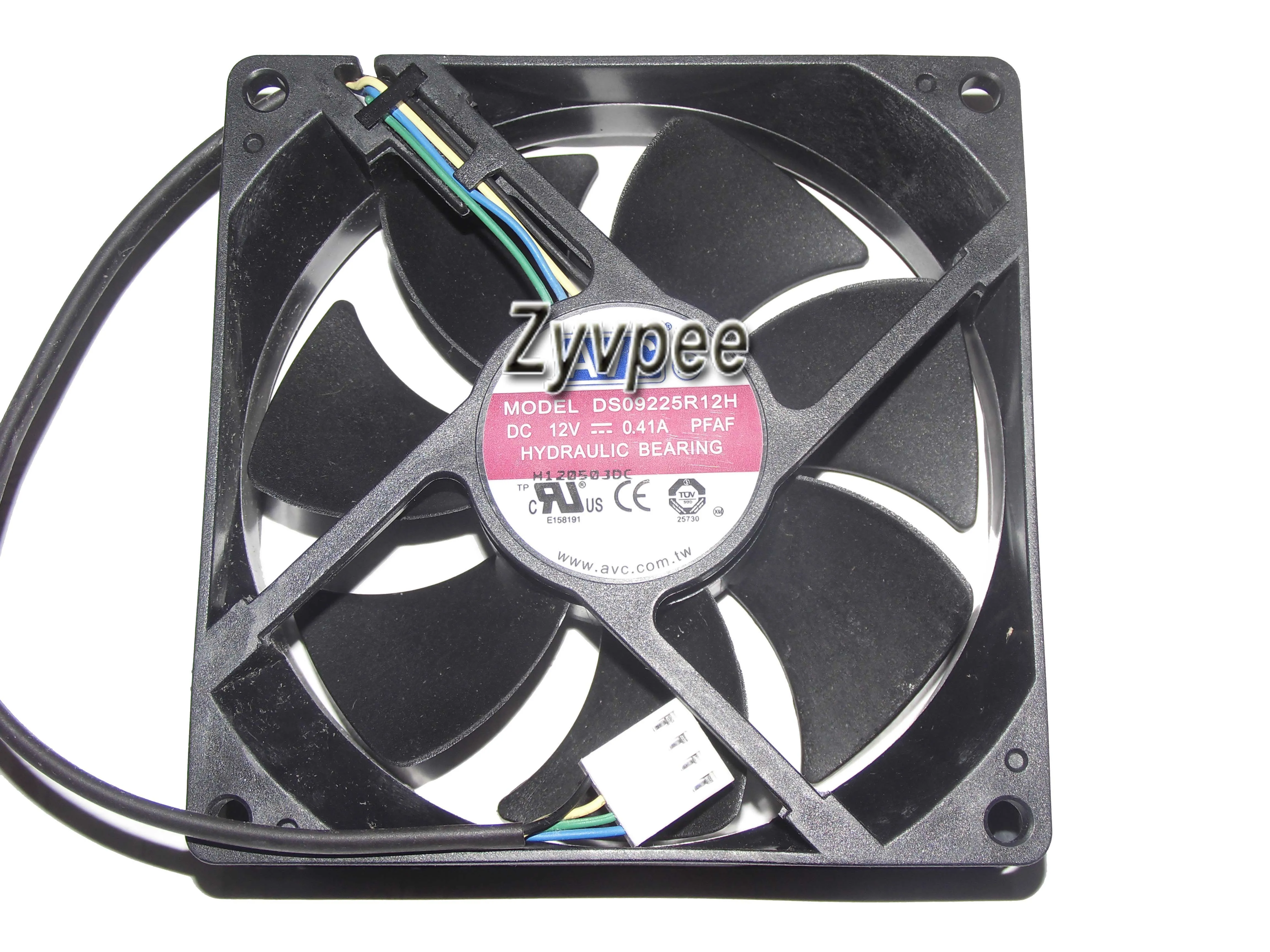 Zyvpee Avc 90*25 мм DS09225R12H PFAF 12 В 0.41A 4 провода 4 шпильки ШИМ 9 см корпус вентилятора процессора кулер