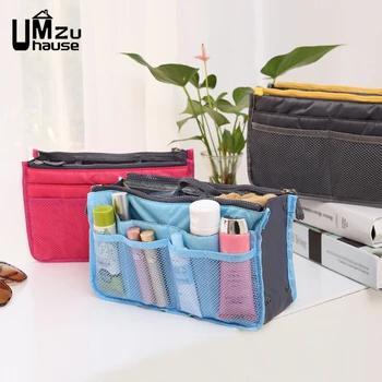 

Multifunction Cosmetic Bags Luggage Organizer Travel Makeup Home Organization Mesh Fabric Zip Lock Wash Packs Cotton Girl Case