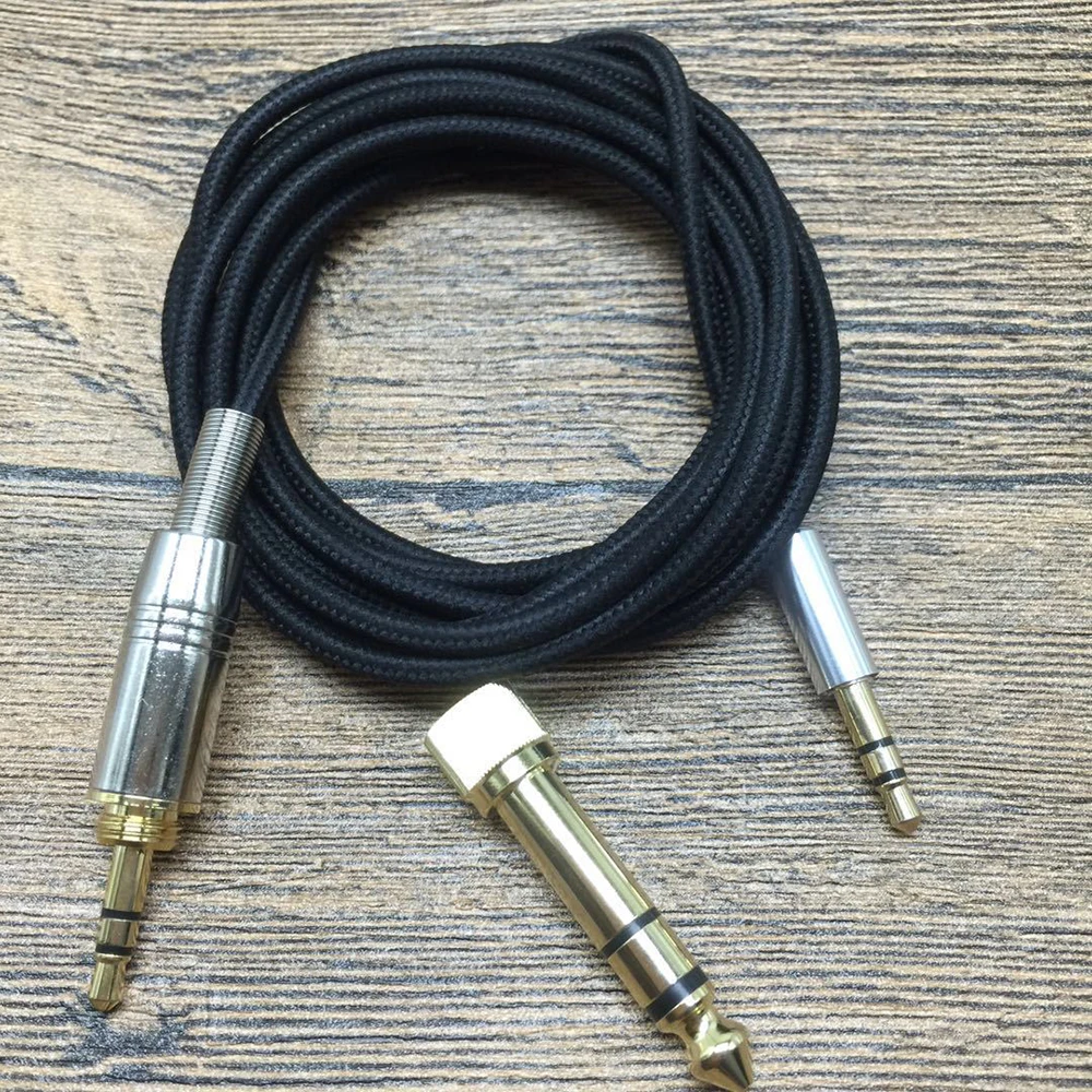 6.35mm Replacement Nylon Braided Cable Extension Cord For Koss Pro4S SP330 SP540 UR42i UR2i BT539i BT540i ProDJ200 Headphones