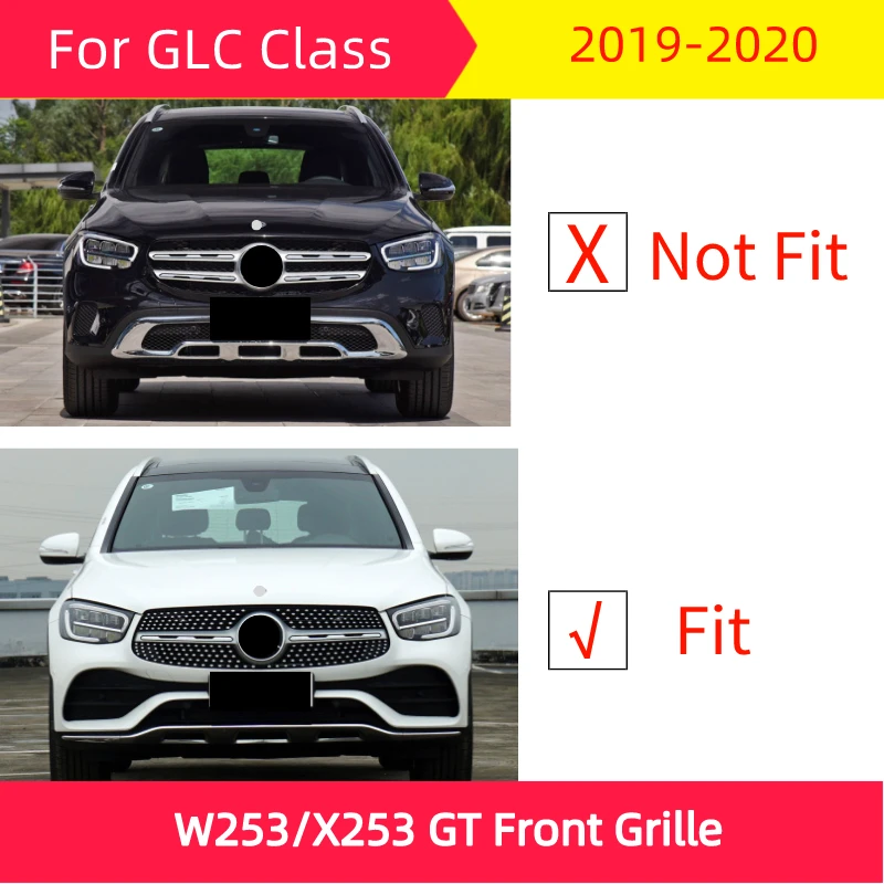 W253 X253 Gt Front Grille For Mercedes Glc Class 2019 2020 Glc200 Glc250 Glc300 Glc450 Abs Front Bumper Grill Not Fit Glc63 63s Racing Grills Aliexpress