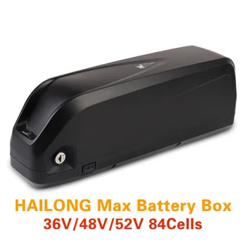 

48V Battery Box Replacement Compatible For HaiLong Max E-Bike Large Capacity E-Bike Batterery Box Case 367*127*90mm