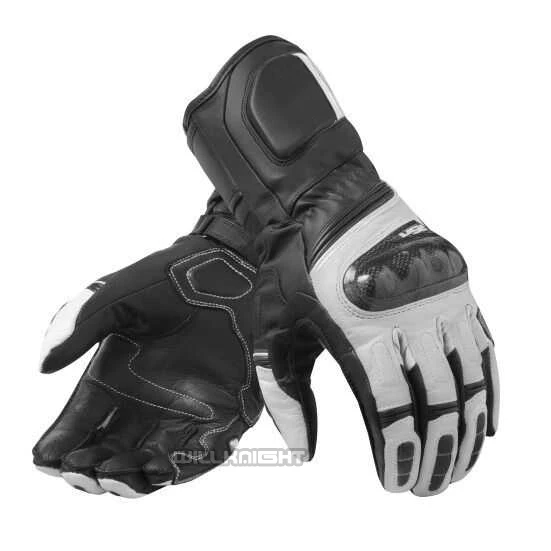 Новые черные спортивные перчатки RSR 3 Кожаные Перчатки для мотоциклистов - Цвет: Black White