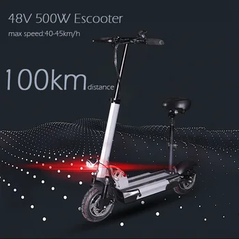 

Electric Scooter 48V 500W E Scooter Skateboard with Seat 2 Wheel Foldable Hoverboard Patinete Electrico Adult 100KM Mileage