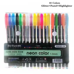 Vibrant Gel Pen Set: Pastel, Metallic, Neon & Glitter Colors for Creative Art Projects (18 colors)