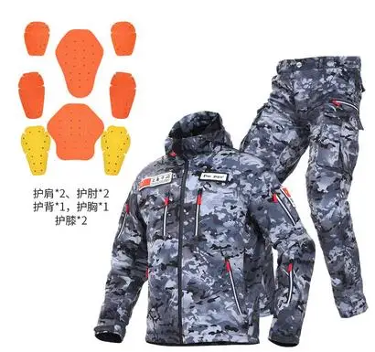 FREEYOGIN camouflage motorbike suit men's motorcycle jacket windproof waterproof reflective jacket anti-fall motorcycle suit