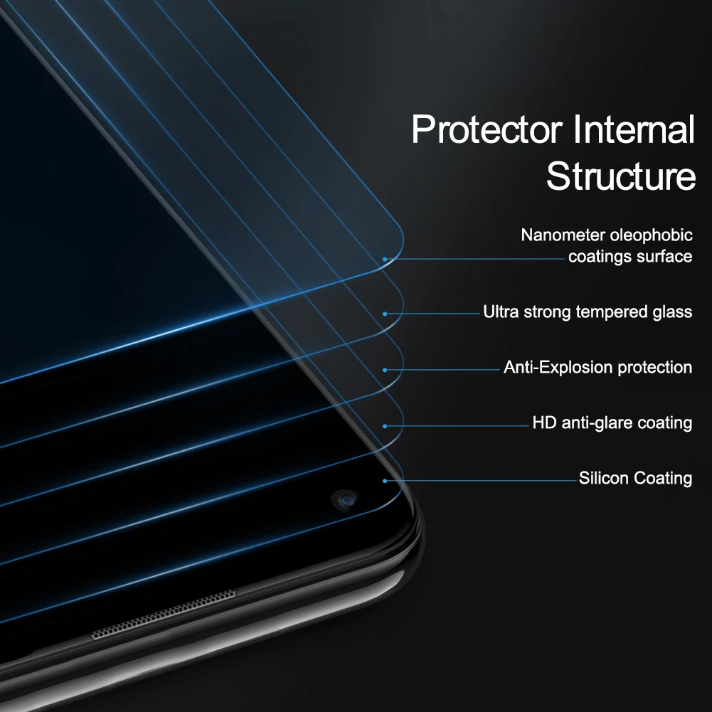 For Huawei Nova 5i Pro Nillkin H+Pro Anti-Explosion Glass Screen Protector 0.2mm 9H 2.5D Tempered Glass Front Protective Film