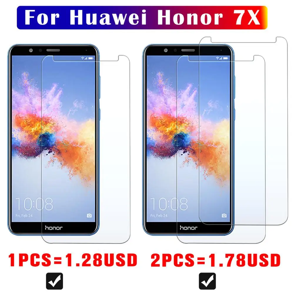 Защитное стекло для huawei honor 7x закаленное 7x7 x x7 Защитная пленка экрана 9h 7 защитная