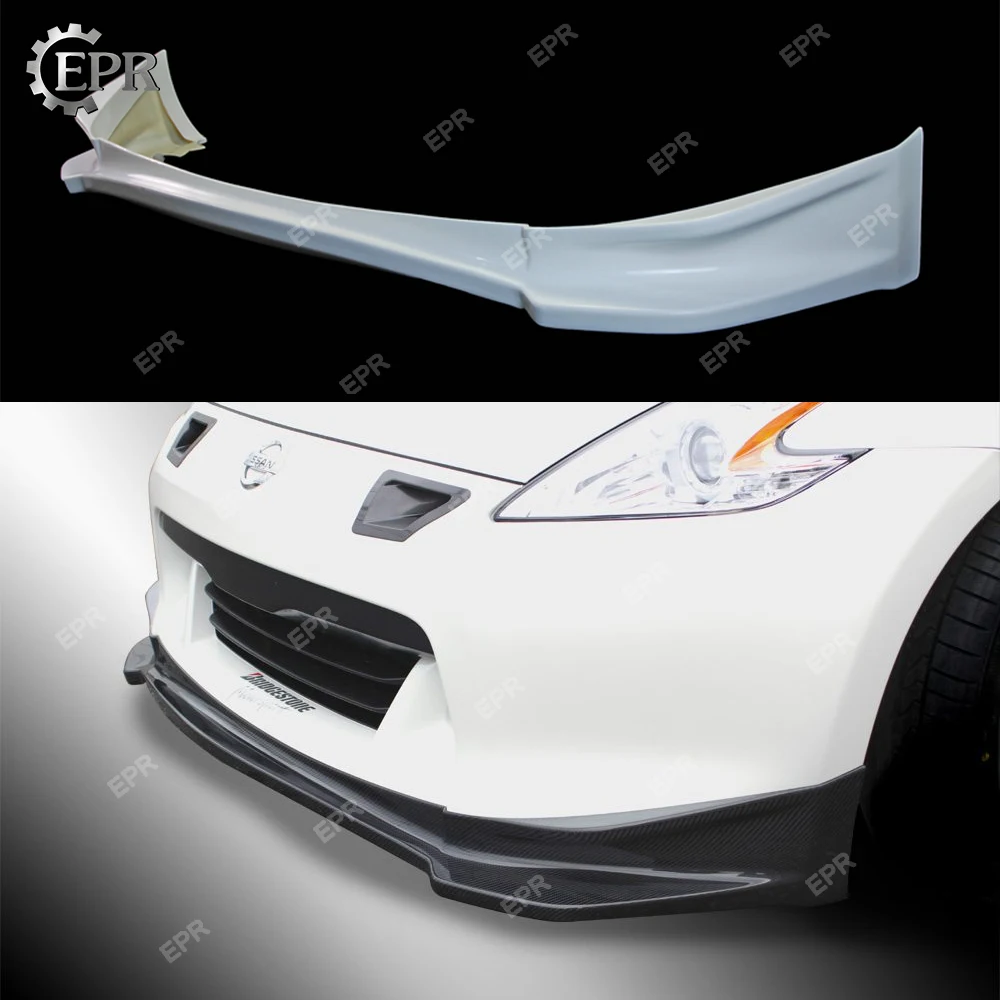 2009-2012 FRP Передняя уплотнительная прокладка для Nissan 370Z Z34 Zenki ранняя модель шахт стекло/углеродное волокно передняя губа(предлицевая) Комплект кузова 370Z