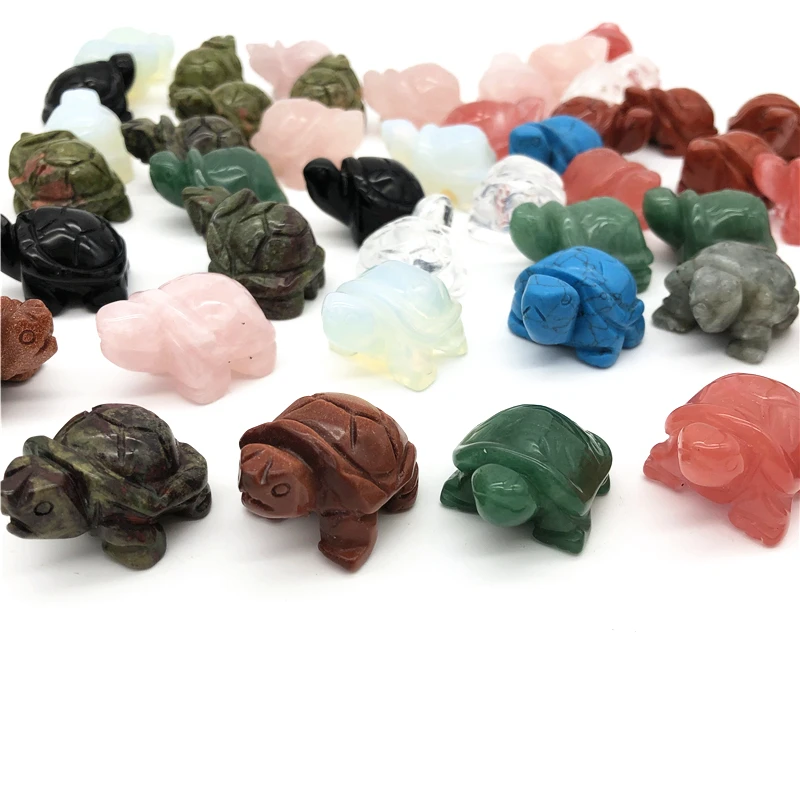 Natural Crystal Turtle High Quality Hand Carved Polished Crystal Animal Healing Stones Decor Gifts Natural Stones and Minerals