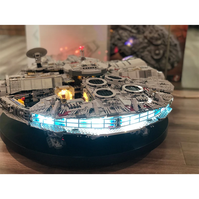 Комплект светодиодных светильников для LGset Star 75192 и 05132 Falcon Millennium, строительные блоки, модели кирпичей(комплект блоков не входит в комплект