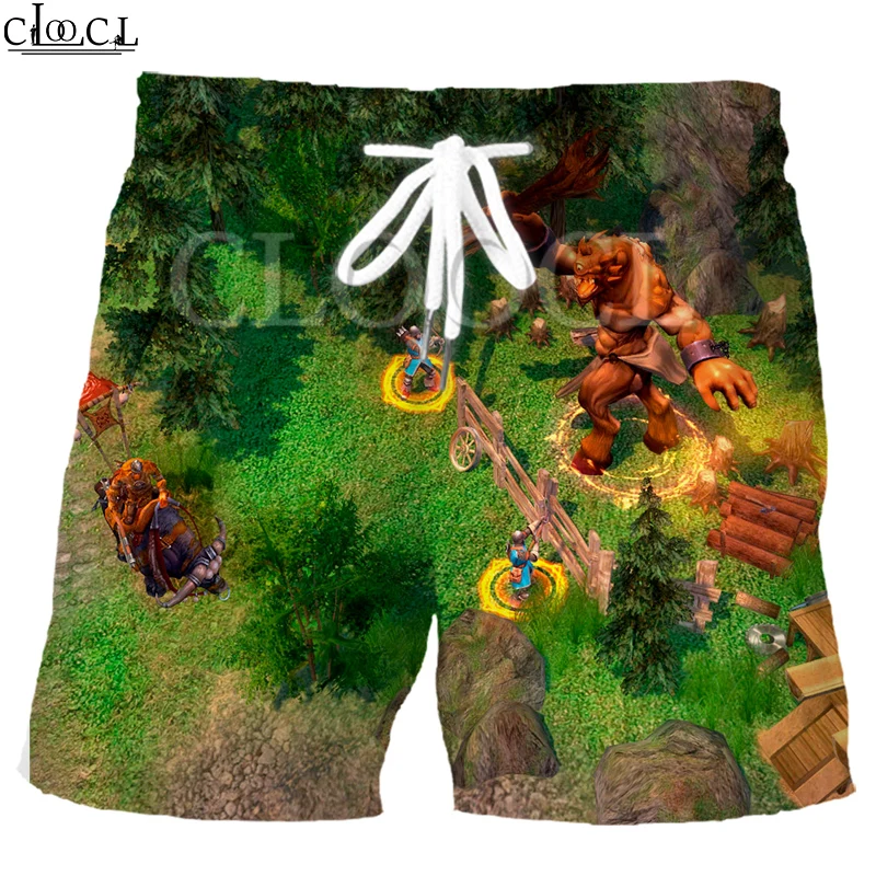 CLOOCL  Classic Game Heroes of Might & Magic Men Shorts 3D Print Elastic Fashion Wild Harajuku Beach Pants