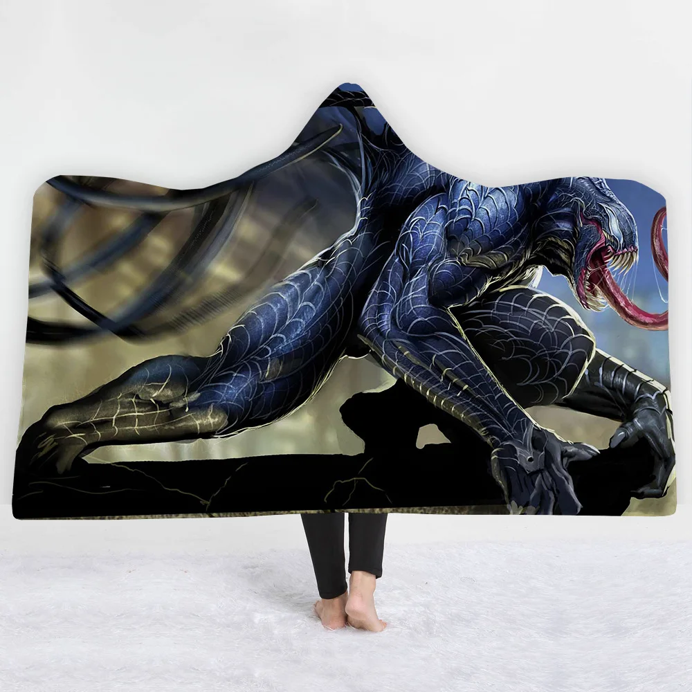 

Explosive Hooded Blanket Cloak Hat Blanket jia ju tan Blanket Thick Blanket Venom Series