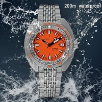 Reloj de pulsera para hombre, de marca superior, SUB300T, con cristal de zafiro mecánico automático, fecha luminosa, giro de 200m, Retro V2
