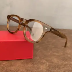 Cubojue Johnny Depp очки для мужчин женщин Малый ацетатная оправа для очков Мужская мода макияж/оптический рецепт очки черепаха