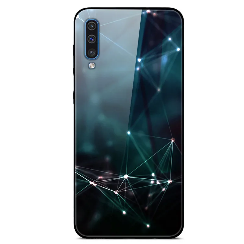 Для samsung Galaxy A50 чехол, стеклянная жесткая задняя крышка для samsung A30S A50S A10 A20 A30 A40 A70 чехол для телефона s бампер A 50 50S 30S - Цвет: d7
