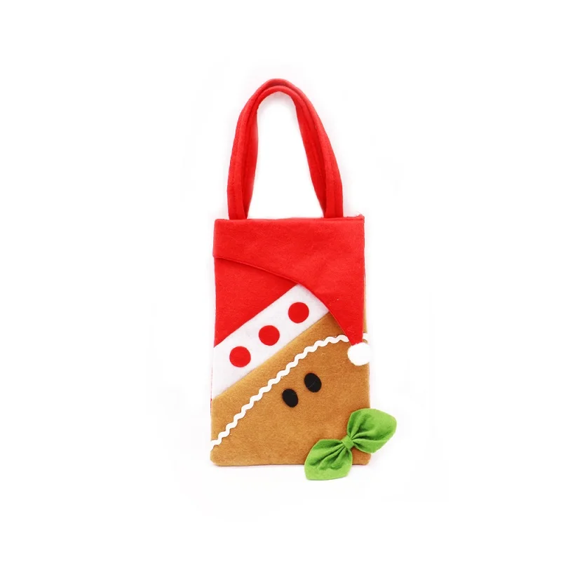 bear gift bag 2 шт. Рождественский Подарочный мешок Санта-Клауса, конфетная Портативная сумка, рождественские украшения для дома, год, подарки 22X15 см - Цвет: bear gift bag