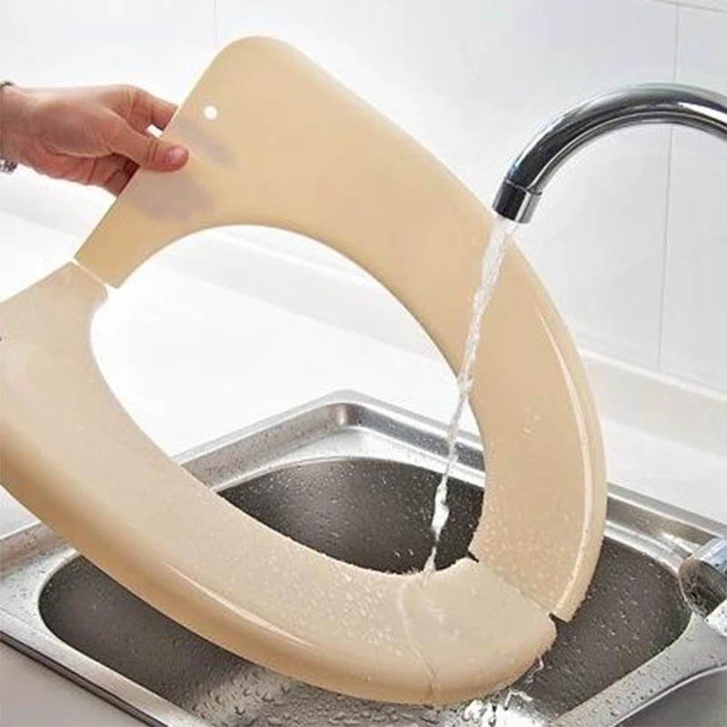 Hot Foldable Plastic Toilet Seat Cover Mats Waterproof Portable Travel Toilet Case Home Bathroom Closestool Protector WC Cover