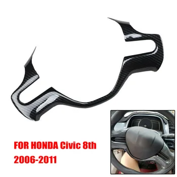 

ABS For Honda Civic 8th 2006-2011 Carbon Fiber Style Car Inner Steering Wheel Trim Decorate Car Styling Accessories