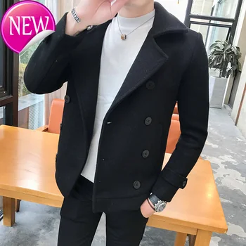 

and winter Autumn 2020 wool coat, smart red and black irregular wool coat, coat