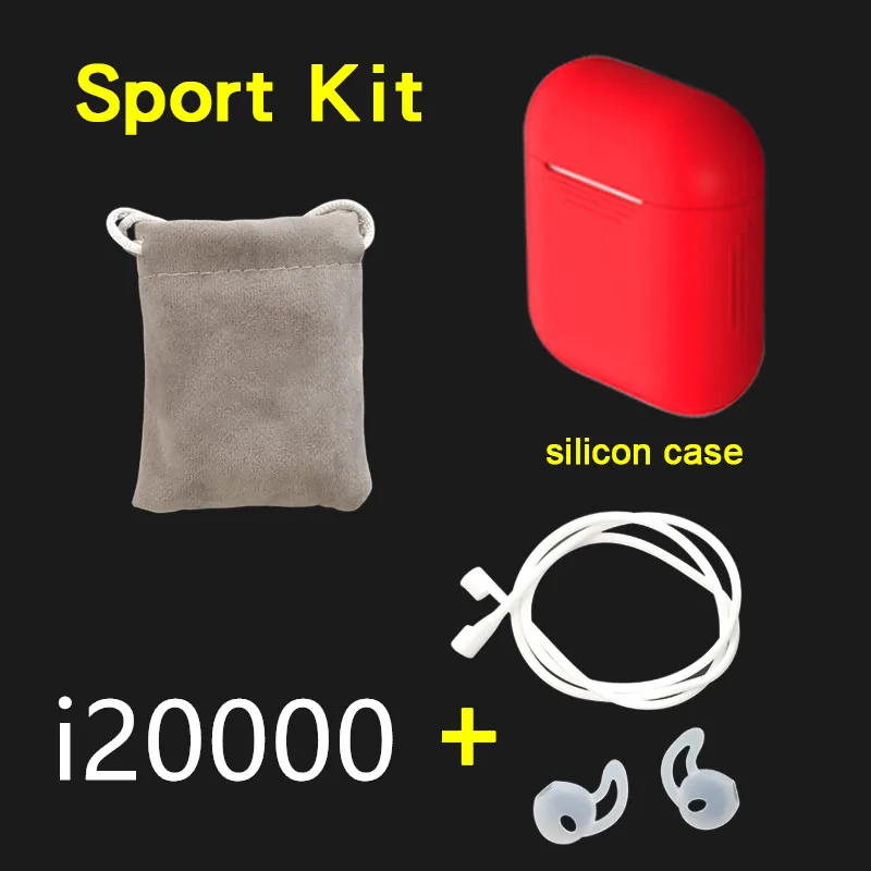 i20000 sport red i20000 TWS в ушной датчик PK i90000 Беспроводной Зарядное устройство наушники i500 TWS pk i20 i30 i12 i10 i60 i80 i100 i200 TWS - Цвет: i20000 sport red