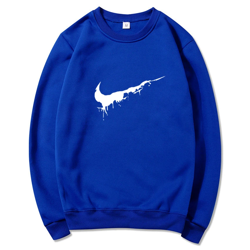 blue sweatshirt Новинка, популярный бренд, Мужской пуловер с капюшоном, осень/зима, мужские комплекты, худи+ спортивные штаны, комплект из двух предметов, бодибилдинг, спортивный костюм - Цвет: blue sweatshirt