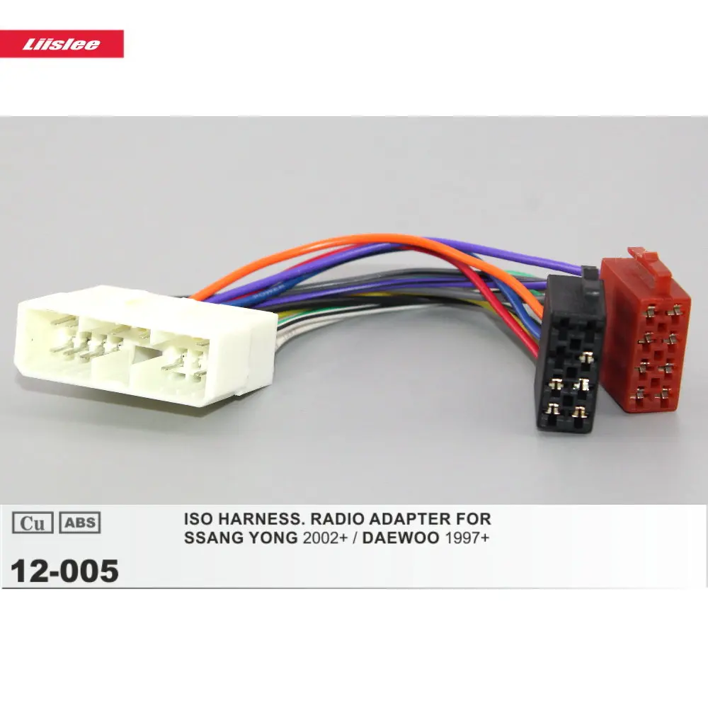 

Car Stereo Adapter Connector For SSANG YOUNG Kyron/Rodius/Stavic/Chairman Radio CD Player ISO Harness 18 Pins Plugs Male Wiring