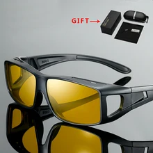 Ночное видение зеркальными плоскими стеклами миопиа зеркало мужские велосипедные очки для плавания, очки Gafas De Sol очки в металлической Escuros ночь поляризованные очки