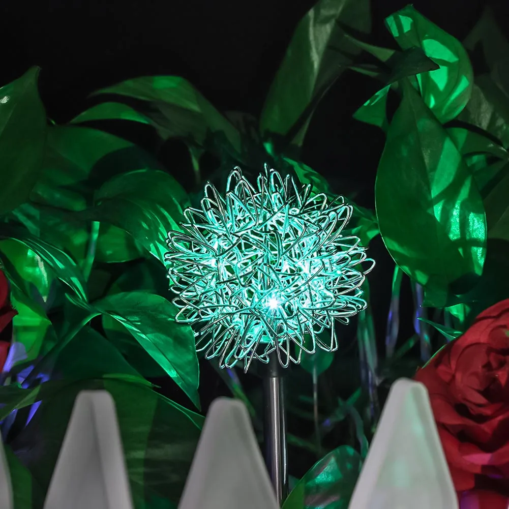 

4 Pieces Solar Dandelion Landscape Light Multi-Color Solar Garden Outdoor Lights J8