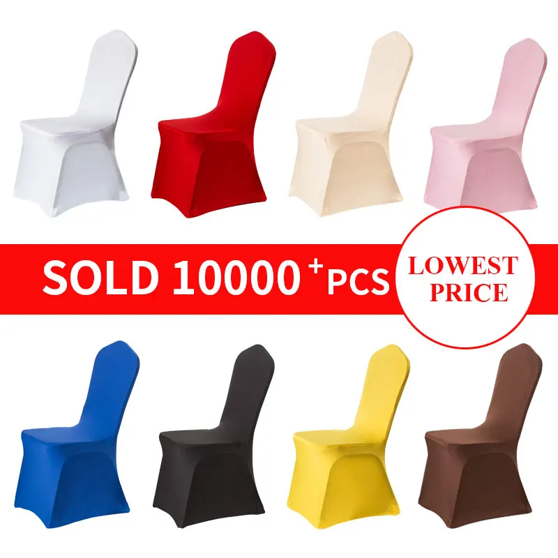 WhiteElasticChairCover12ColorsWeddingBanquetDecorativeChair