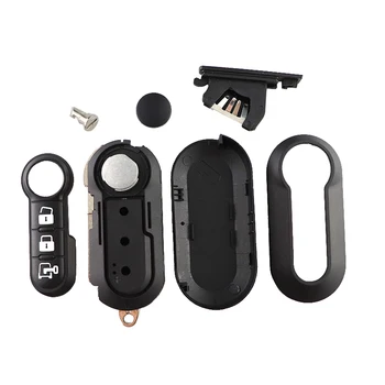 YIQIXIN Flip pieghevole a 3 pulsanti chiave a distanza per Auto Shell custodia vuota Cover adatta per Peugeot Boxer Bipper 2008-2015 lama non tagliata automatica - YIQIXIN Flip pieghevole a 3 pulsanti chiave a distanza per Auto Shell custodia vuota Cover