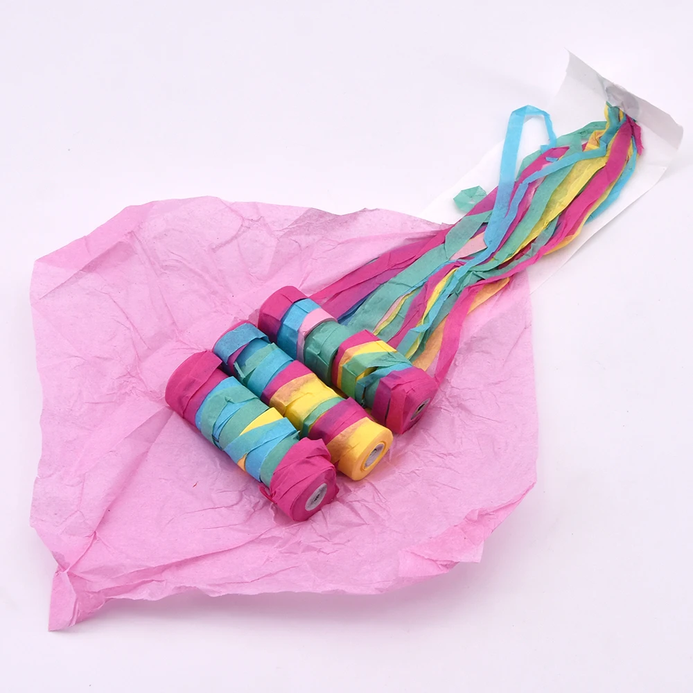 5 шт./лот бумага паук Шелковый бросок Стример (белый/многоцветный в наличии)