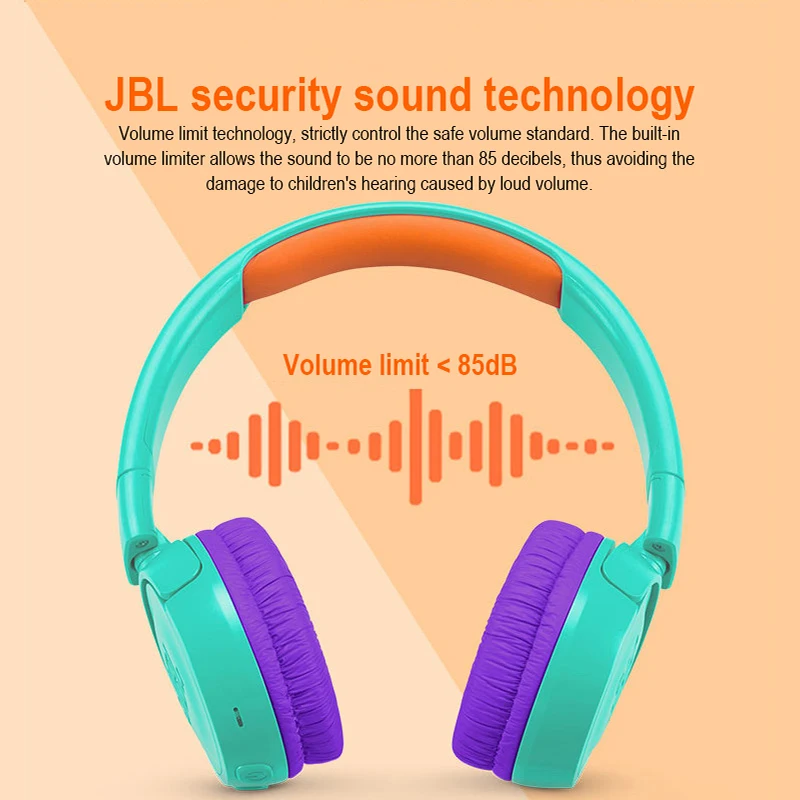 Safe Sound Designed For Kids Lightweight Wireless Bluetooth Cool Colours On ear Headphones Portable Earphone