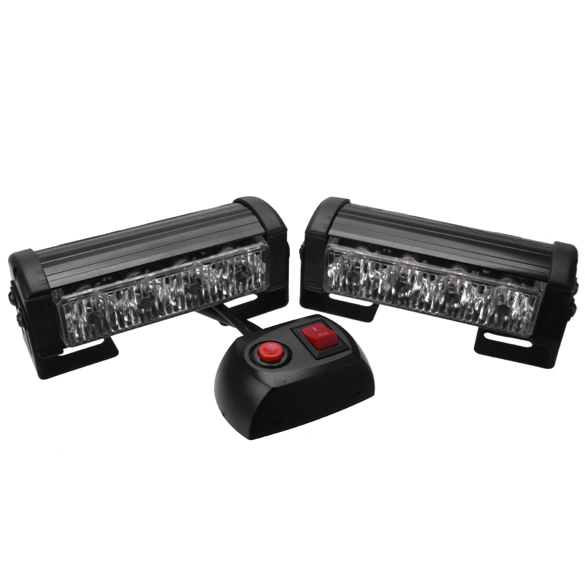 2 шт./компл. 12V 4LED аварийного автомобиля Предупреждение опасности со стробоскопической вспышкой гриль светильник балка желтого цвета на аварийного сигнала светильник s