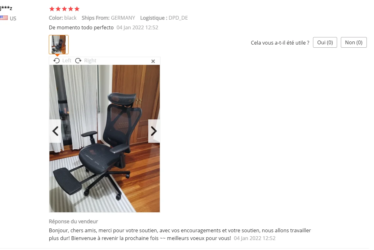 BASETBL Office Chair Ergonomic Computer Gaming PC Chair With Retractable Footrest Adjustable Headrest Recliner Mesh Breathable