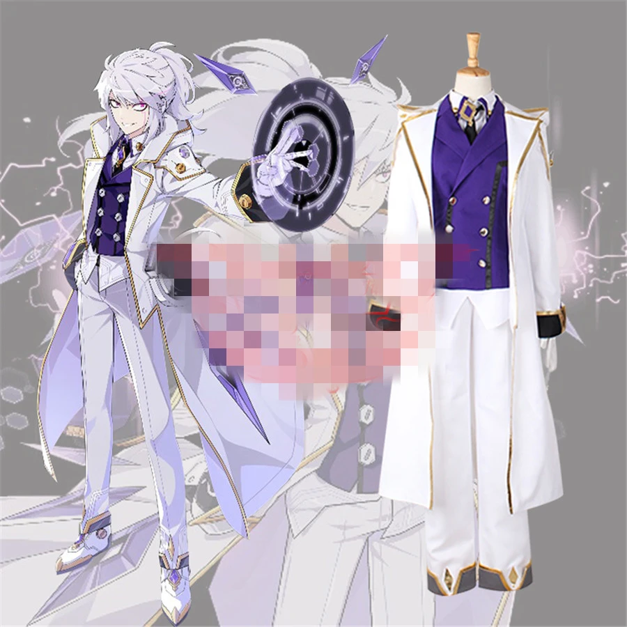 Аниме ELSWORD ADD Edward Gelannuoer платье для косплея, вечерние костюмы, Униформа, пальто+ жекет+ рубашка+ брюки+ галстук+ glooves