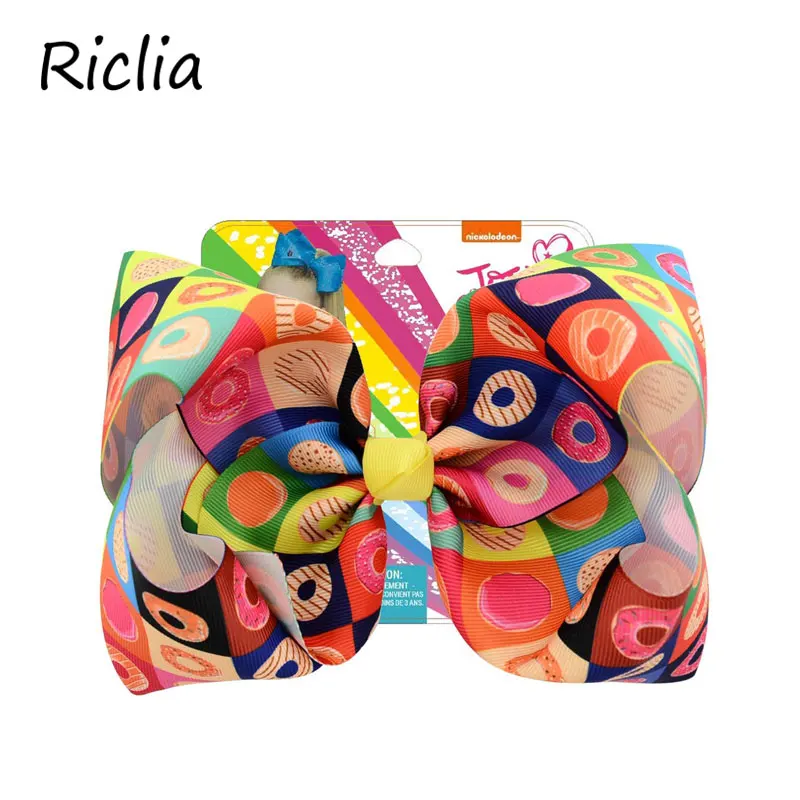 Riclia 6 шт./лот большой бант заколки для волос для детей Красочные Красота заколки для волос ручной работы Детское платье «Принцесса» с аксессуары для волос с бантом головные уборы для детей