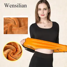 Зимняя женская одежда, пуловер, свитер, термобелье, топы плюс кашемир, толстый мех, флисовые рубашки, сохраняющие тепло, многослойная Пижама